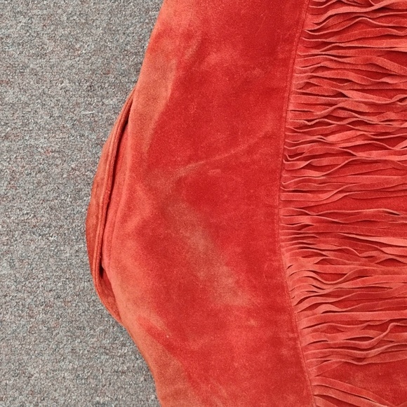 Vintage Vacco Red Suede Tasseled Jacket - Picture 8 of 10